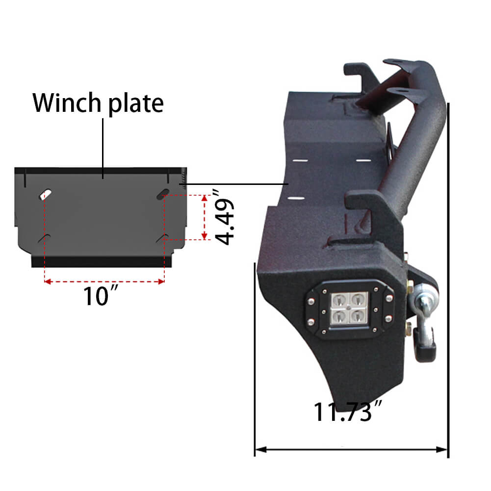 Vijay Front and Rear Bumper Fits 2020-2023 Jeep Gladiator JT