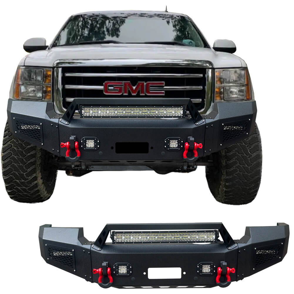 Vijay Front Bumper Fits 20072013 GMC Sierra 1500 with Winch Plate [GMC15QG03] 889.99