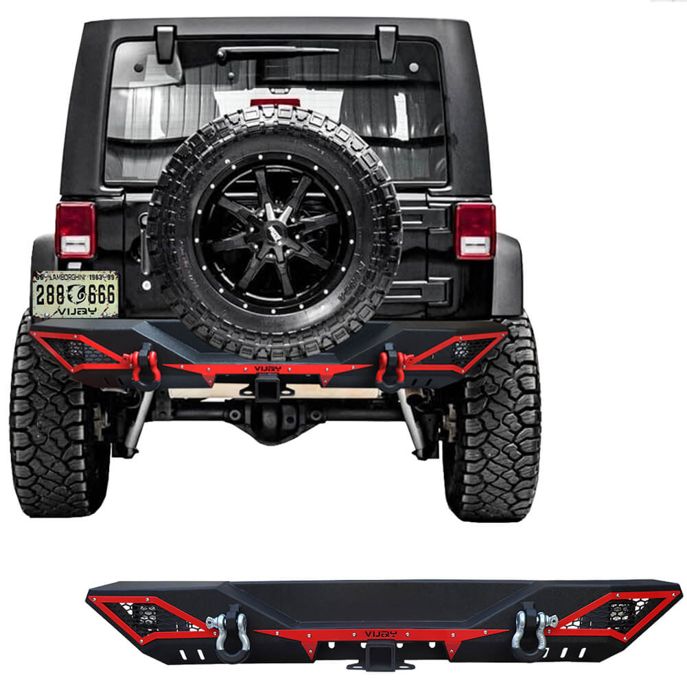 Vijay Rear Bumper Fits 2007-2018 Jeep Wrangler JK丨JKU