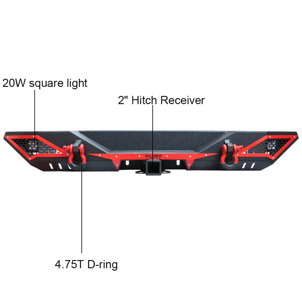 Vijay Front and Rear Bumper Fits 2007-2018 Jeep Wrangler JK/JKU