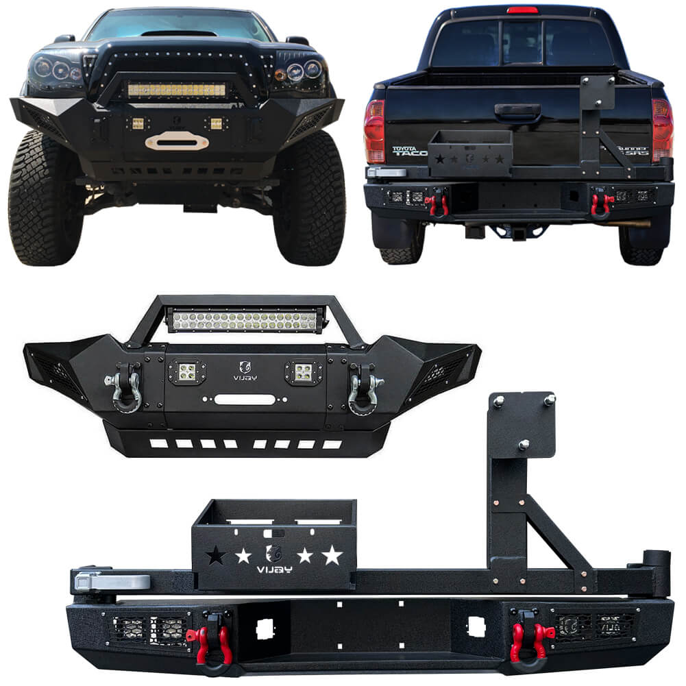 Vijay Front and Rear Bumper Fits 2005-2015 Toyota Tacoma