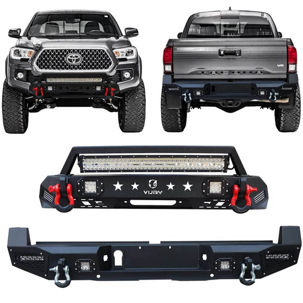 Vijay Front and Rear Bumper Fits 2016-2023 Toyota Tacoma