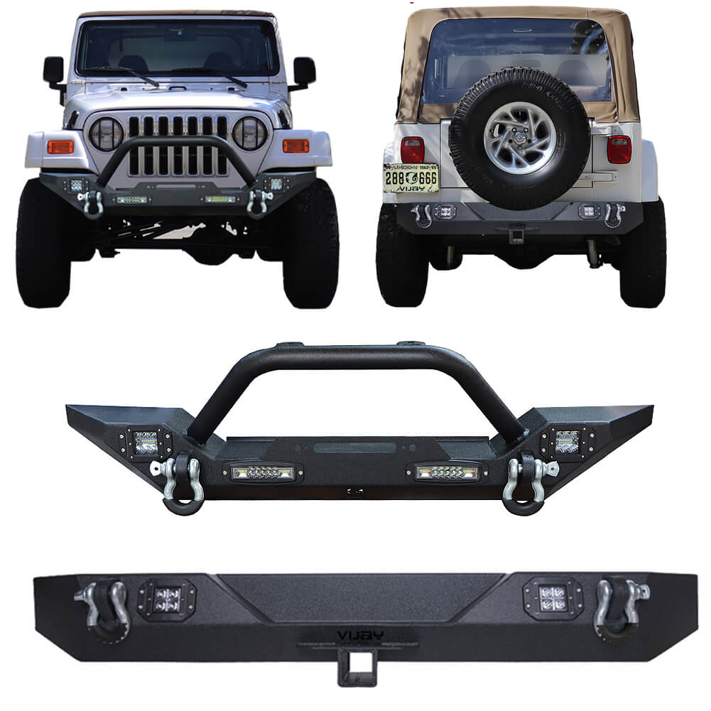 Vijay Front and Rear Bumper Fits 1997-2006 Wrangler TJ