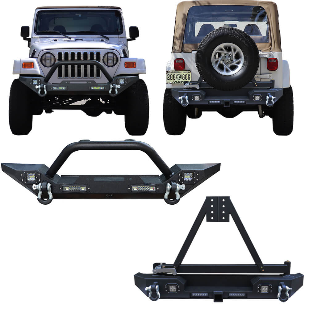 Vijay Front and Rear Bumper Fits 1997-2006 Wrangler TJ