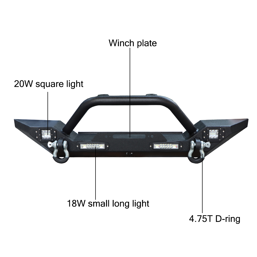 Vijay Front and Rear Bumper Fits 1997-2006 Wrangler TJ