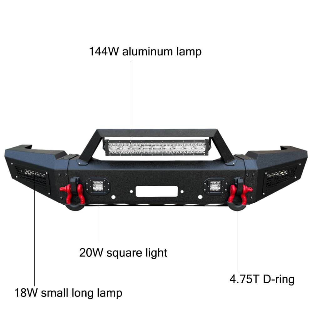 Vijay Front Bumper and Rear Bumper Fits 1997-2004 Dodge Dakota