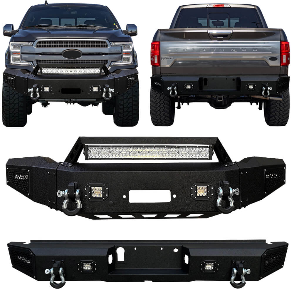 Vijay Front Bumper and Rear Bumper Fits 2018-2020 Ford F150 (Excluding Raptor)