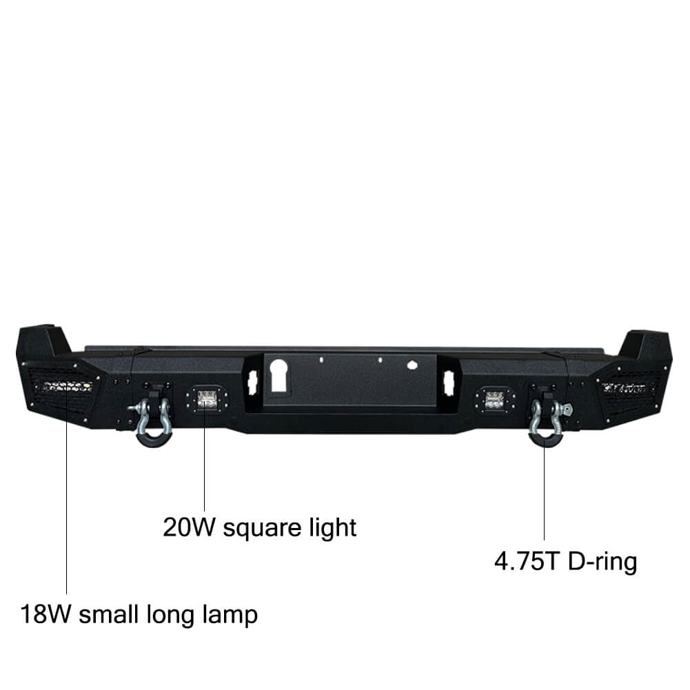 Vijay Rear Bumper Fits 2017-2022 Ford F250 F350 Super Duty