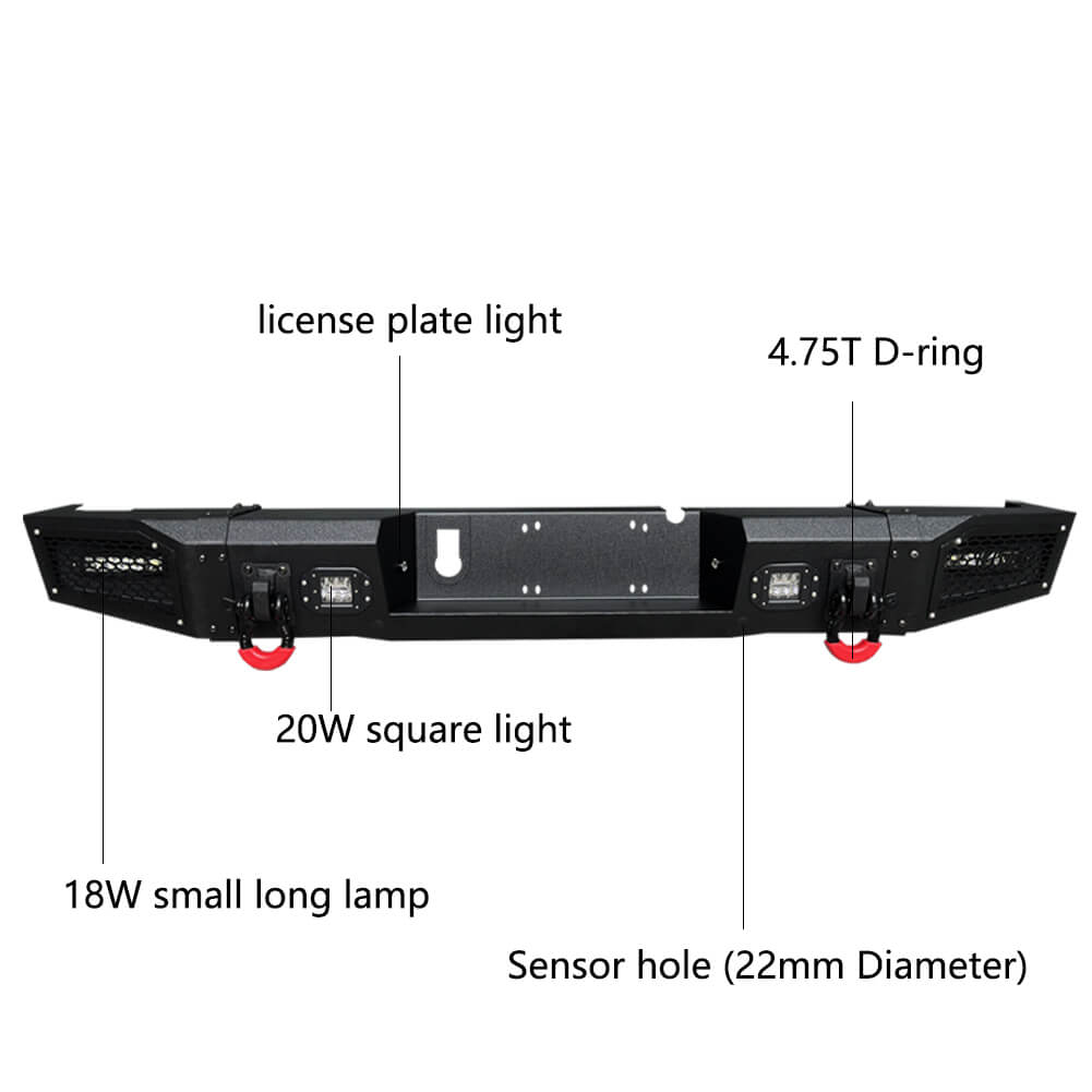 Vijay Rear Bumper Fits 2010-2018 Dodge RAM 2500丨3500