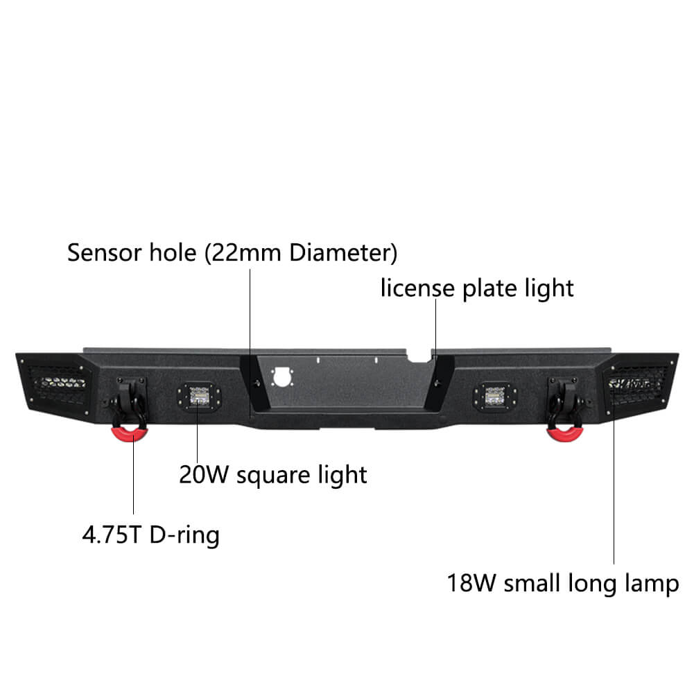 Vijay Rear Bumper Fits 2003-2009 Dodge RAM 2500丨3500