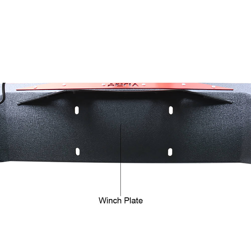 Vijay Front Bumper Fits 2007-2024 Jeep Wrangler JK/JKU/JL/JLU and 2020-2024 Jeep Gladiator JT