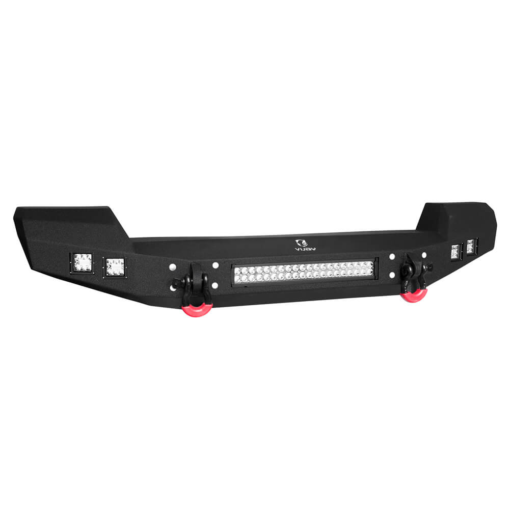 Vijay Front Bumper Fits 2007-2024 Jeep Wrangler JK/JKU/JL/JLU and 2020-2024 Jeep Gladiator JT