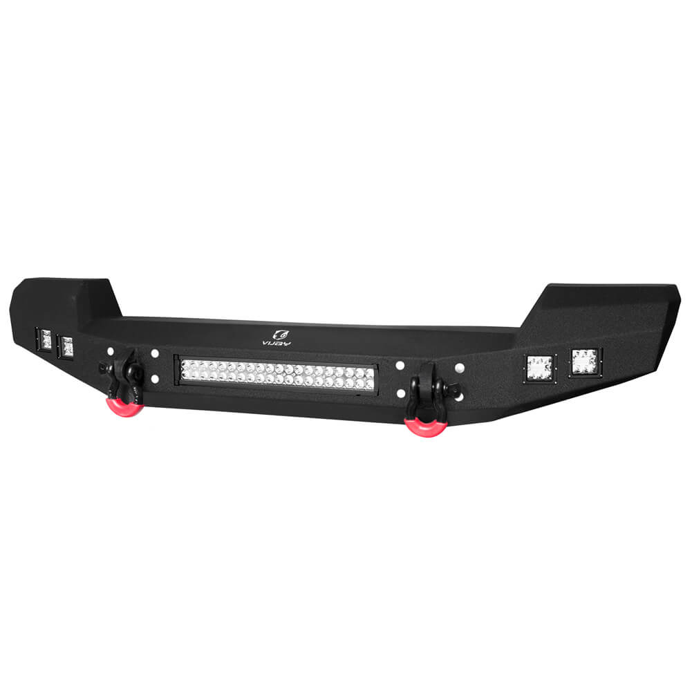 Vijay Front Bumper Fits 2007-2024 Jeep Wrangler JK/JKU/JL/JLU and 2020-2024 Jeep Gladiator JT