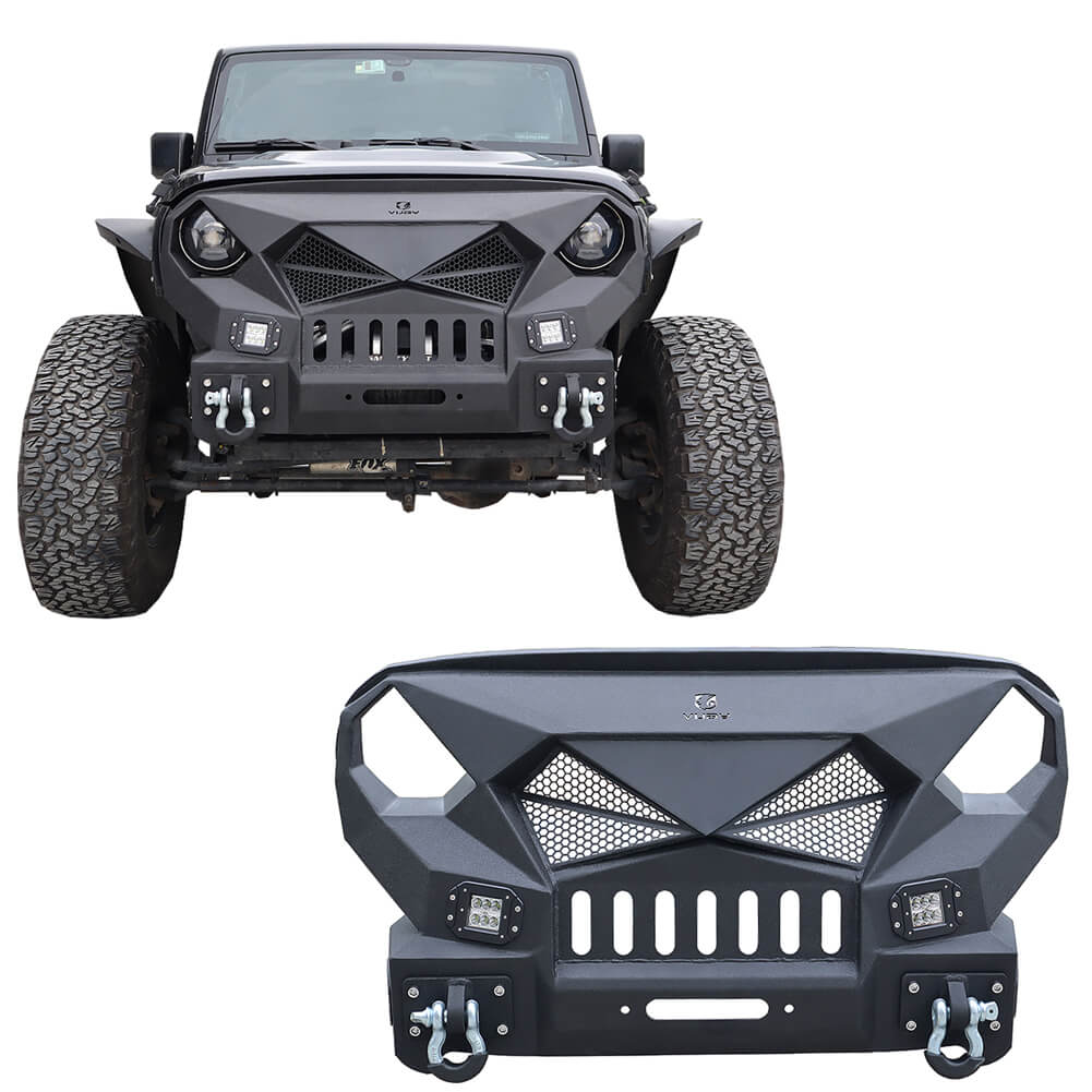 Vijay Front Bumper Fits 2007-2018 Jeep Wrangler JK/JKU