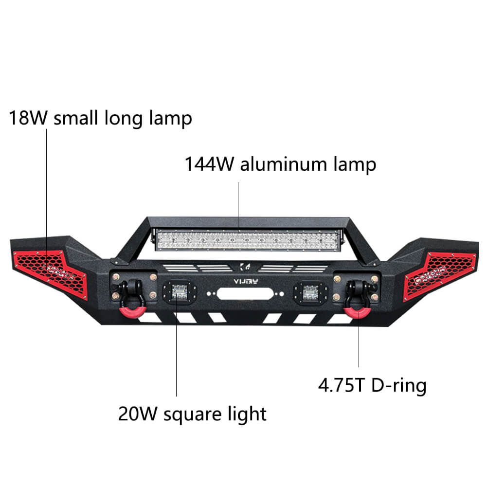 Vijay Front and Rear Bumper Fits 2018-2024 Jeep Wrangler JL/JLU