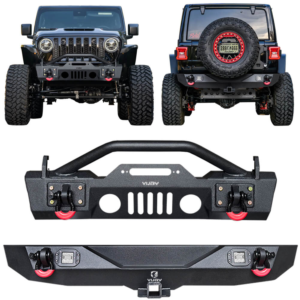 Vijay Front and Rear Bumper Fits 2018-2024 Jeep Wrangler JL/JLU