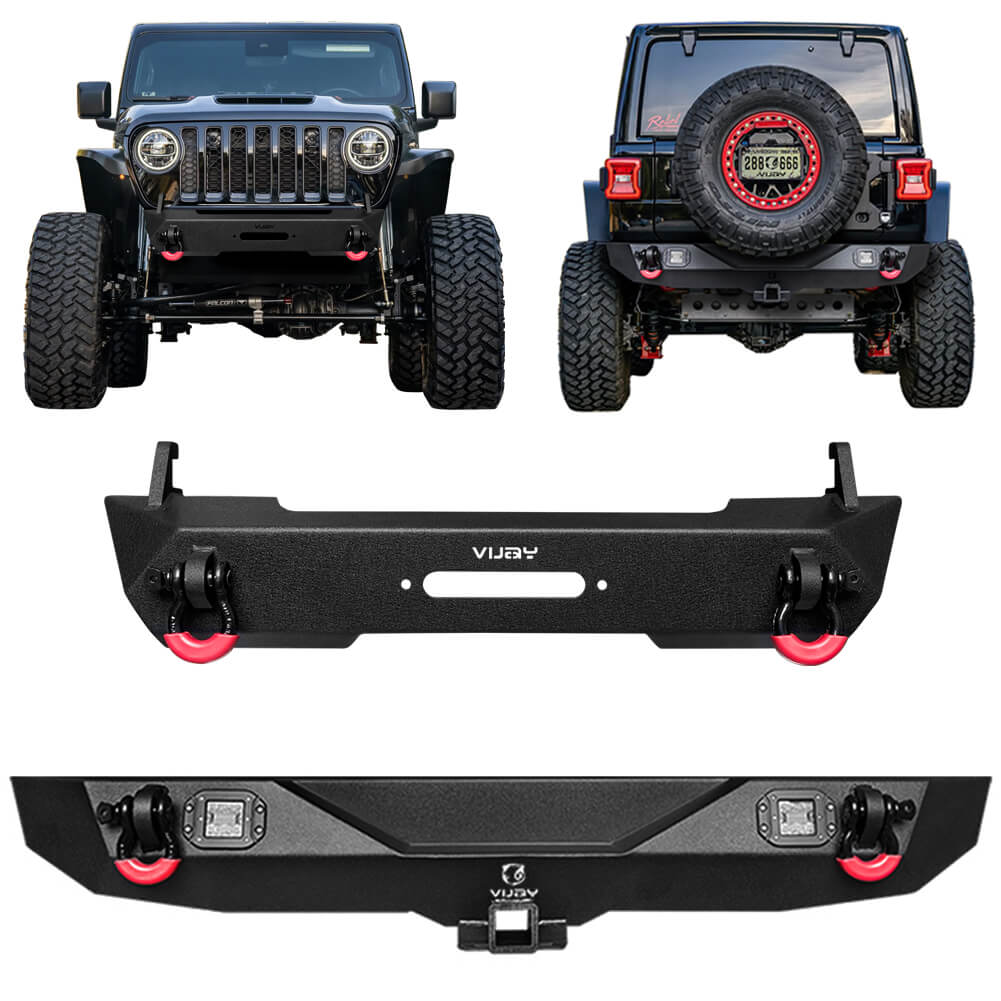 Vijay Front and Rear Bumper Fits 2018-2024 Jeep Wrangler JL/JLU