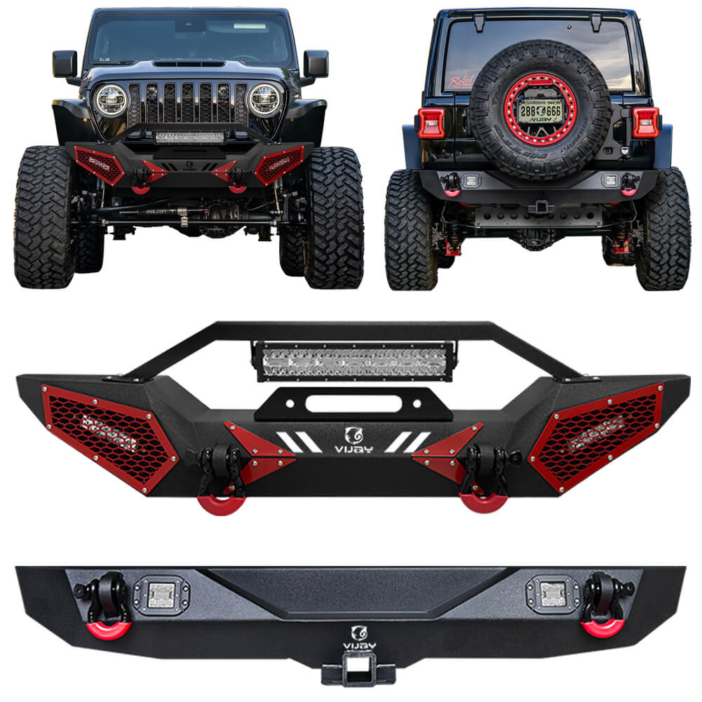 Vijay Front and Rear Bumper Fits 2018-2024 Jeep Wrangler JL/JLU