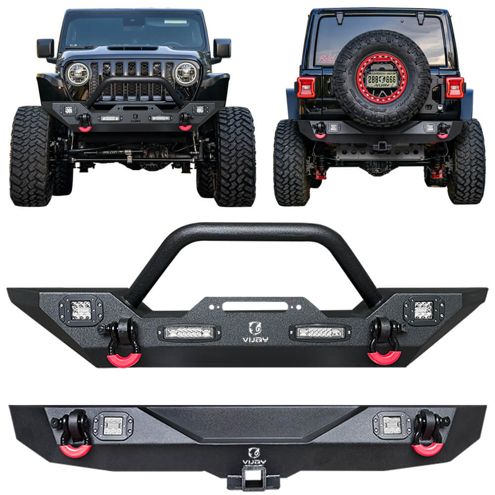 Vijay Front and Rear Bumper Fits 2018-2024 Jeep Wrangler JL/JLU