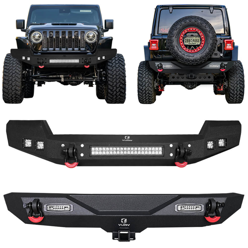 Vijay Front and Rear Bumper Fits 2018-2024 Jeep Wrangler JL/JLU