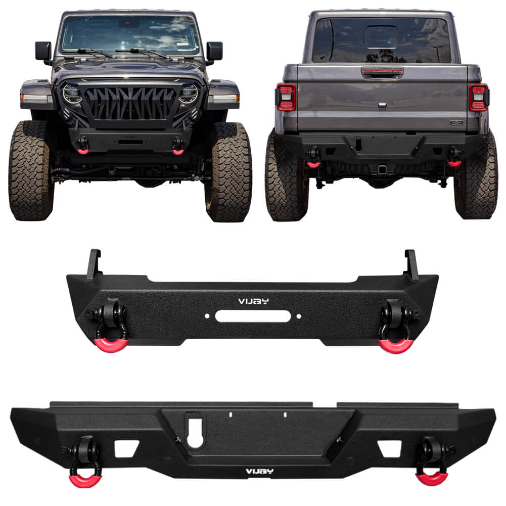 Vijay Front and Rear Bumper Fits 2020-2024 Jeep Gladiator JT