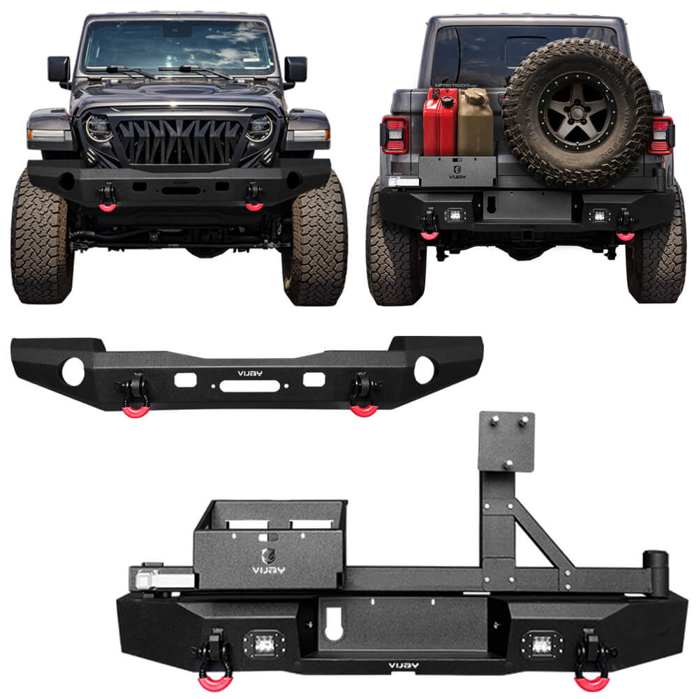 Vijay Front and Rear Bumper Fits 2020-2024 Jeep Gladiator JT