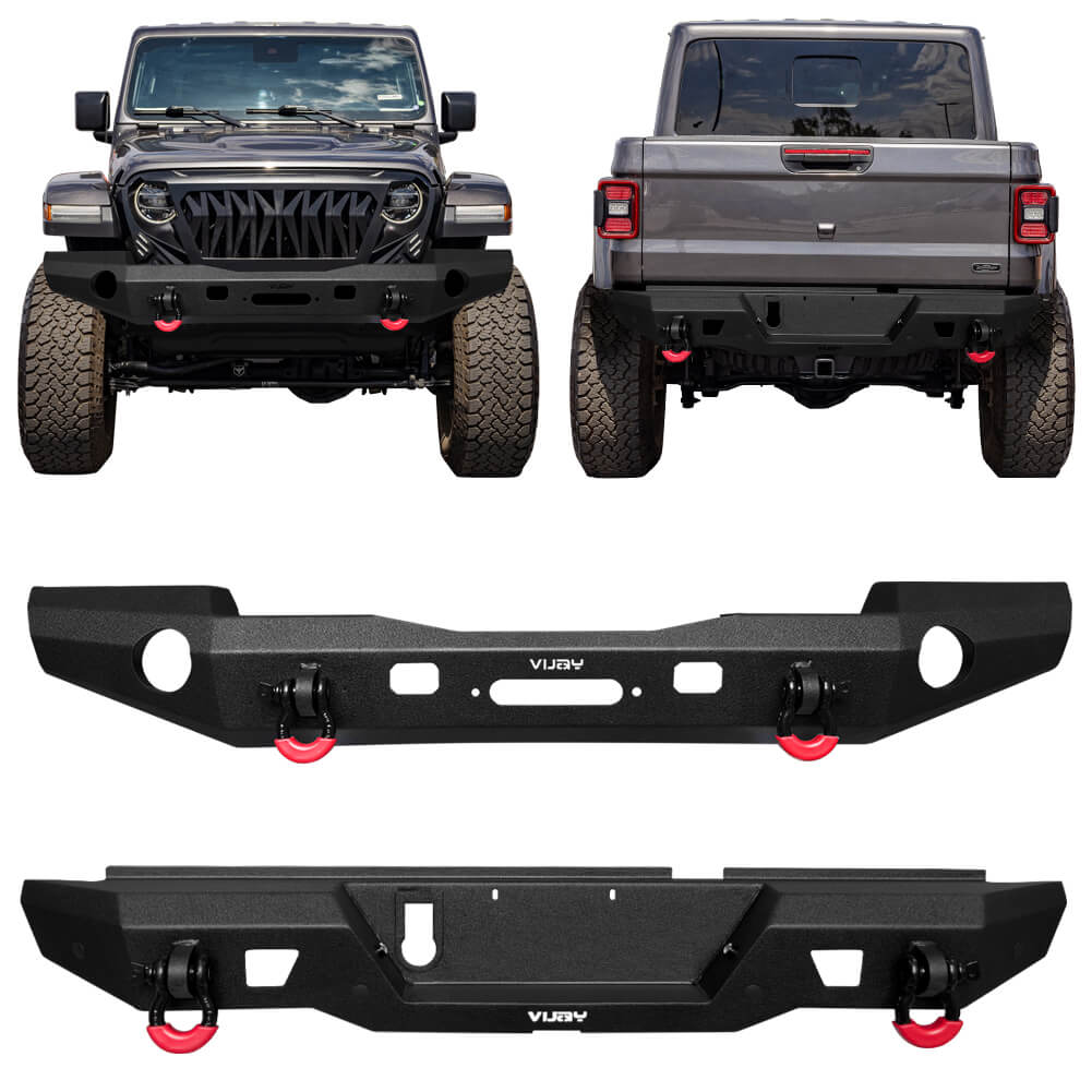 Vijay Front and Rear Bumper Fits 2020-2024 Jeep Gladiator JT