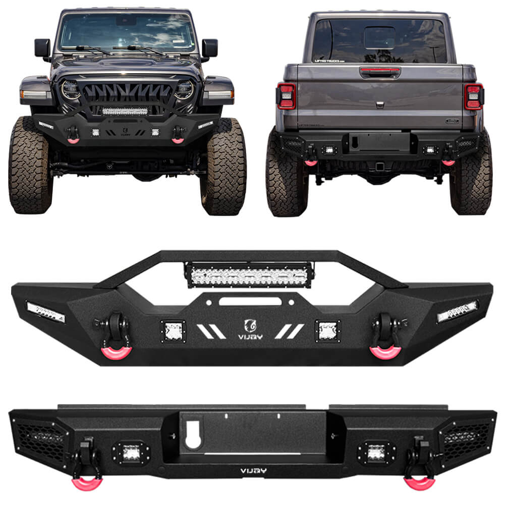 Vijay Front and Rear Bumper Fits 2020-2024 Jeep Gladiator JT