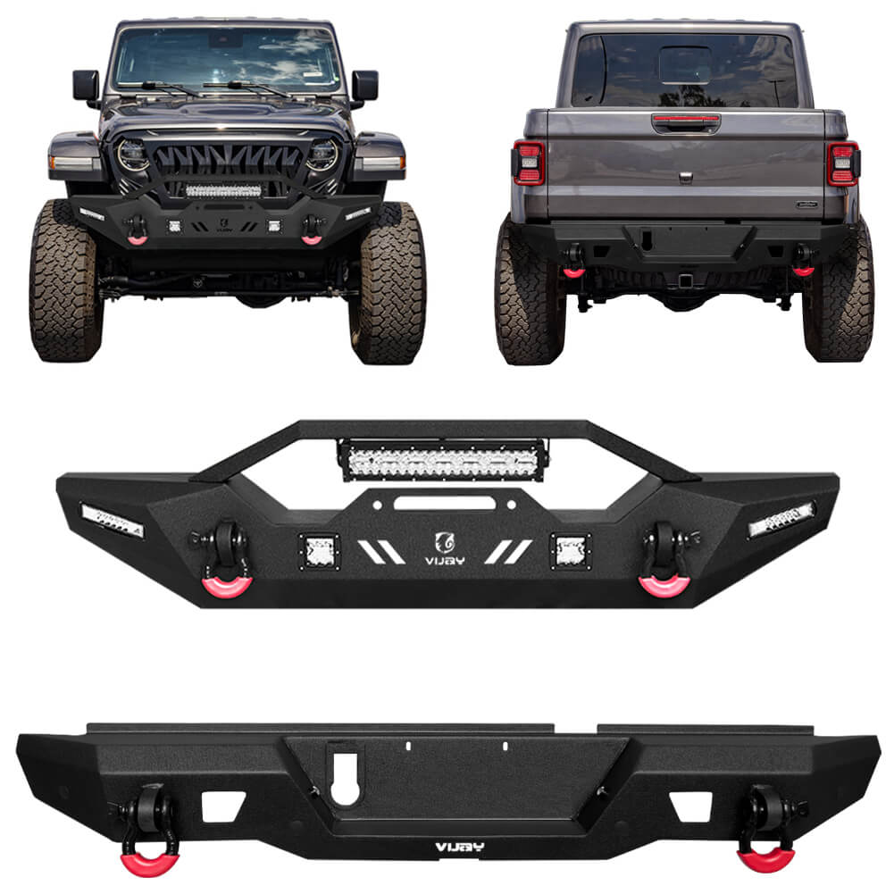 Vijay Front and Rear Bumper Fits 2020-2024 Jeep Gladiator JT