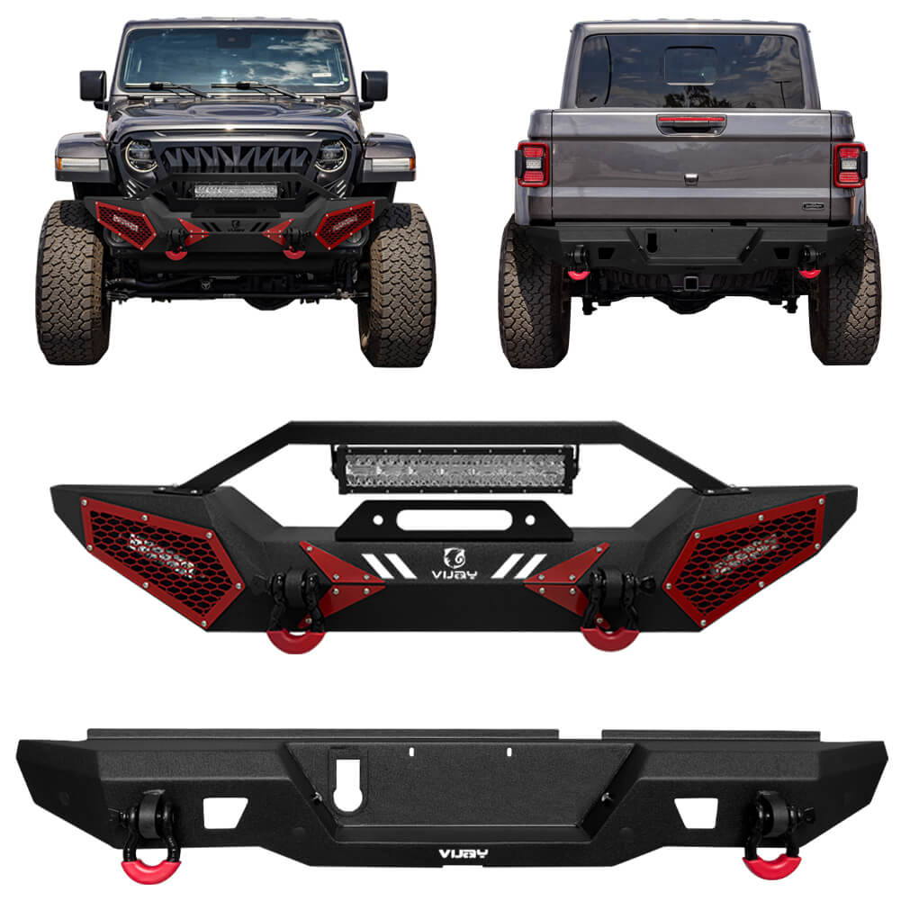 Vijay Front and Rear Bumper Fits 2020-2024 Jeep Gladiator JT