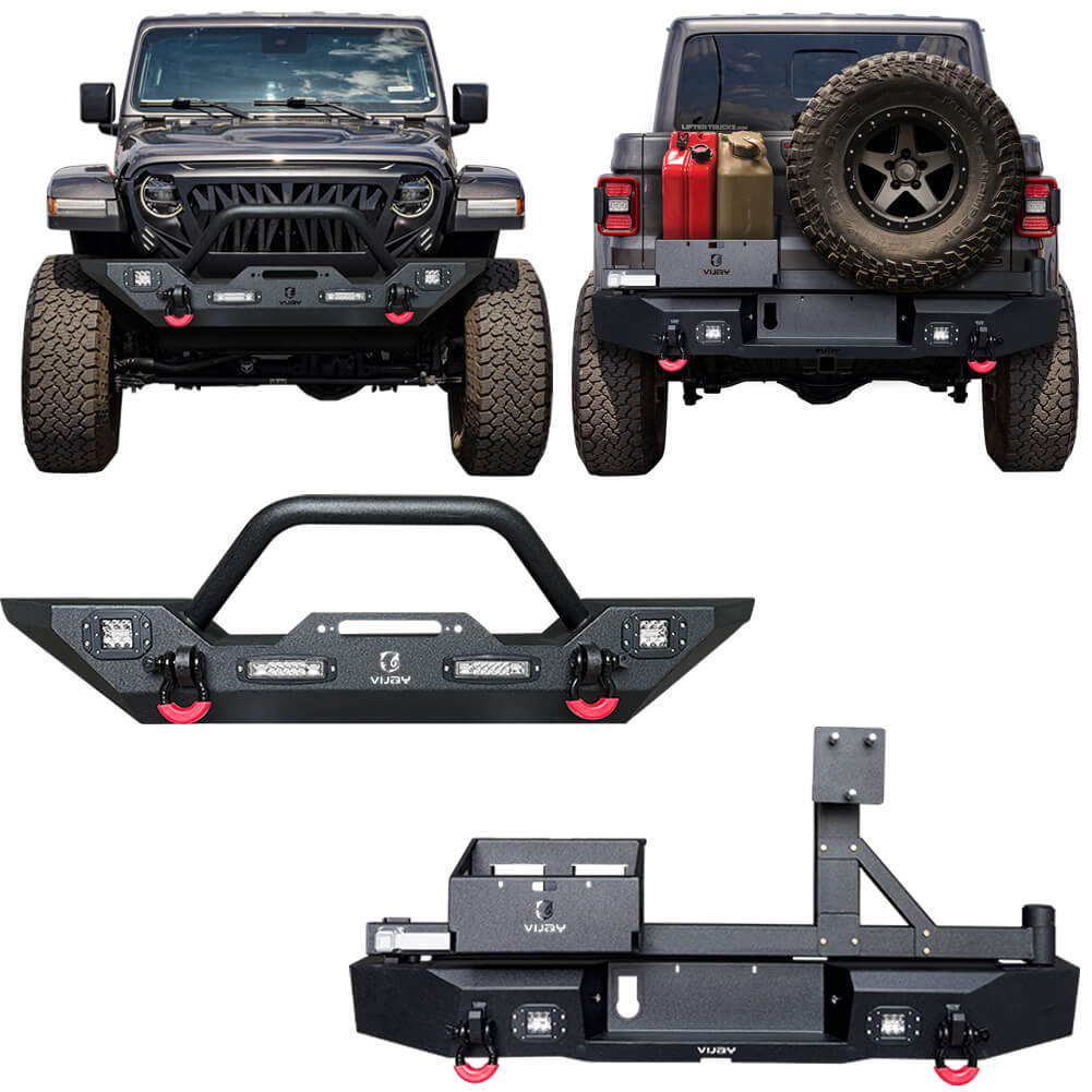 Vijay Front and Rear Bumper Fits 2020-2024 Jeep Gladiator JT