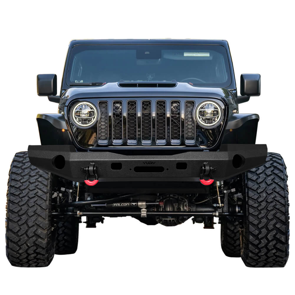 Vijay Front Bumper Fits 2007-2024 Jeep Wrangler JK/JKU/JL/JLU and 2020-2024 Jeep Gladiator JT