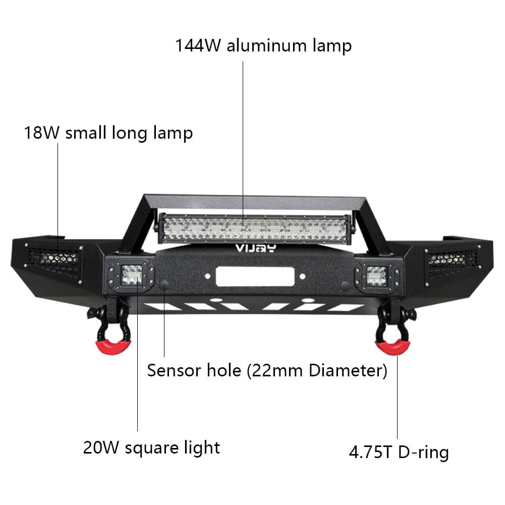 Vijay Front Bumper Fits 1998-2011 Ford Ranger