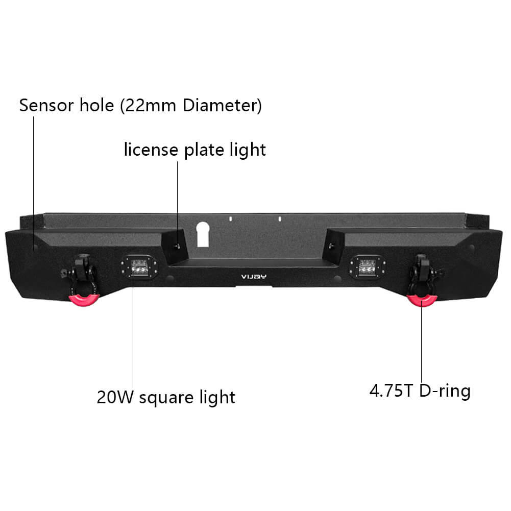 Vijay Rear Bumper Fits 2022-2024 Toyota Tundra