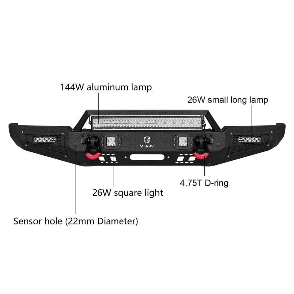 Vijay Front and Rear Bumper Fits 1999-2004 Land Rover Discovery 2 Ⅱ