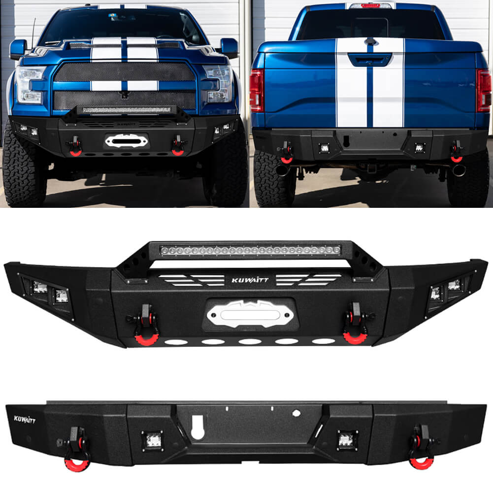 Vijay Front and Rear Bumper Fits 2015-2017 Ford F150(Excluding Raptor)