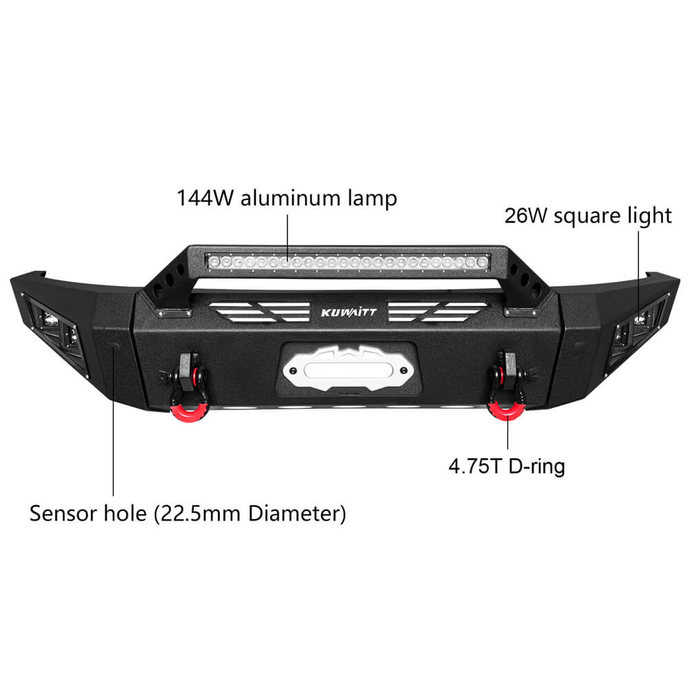 Vijay Front and Rear Bumper Fits 2015-2017 Ford F150(Excluding Raptor)