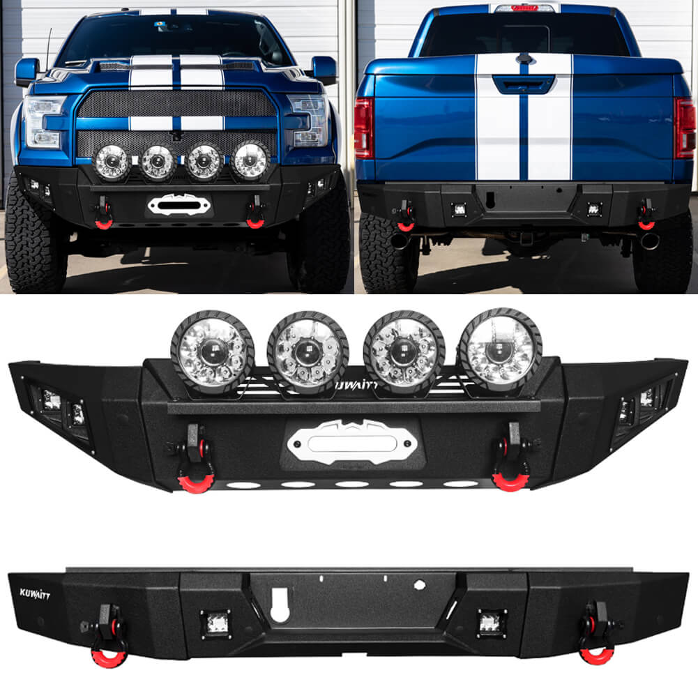 Vijay Front and Rear Bumper Fits 2015-2017 Ford F150(Excluding Raptor)