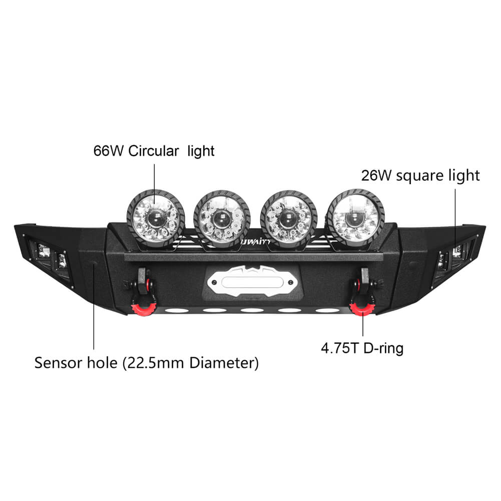 Vijay Front and Rear Bumper Fits 2015-2017 Ford F150(Excluding Raptor)