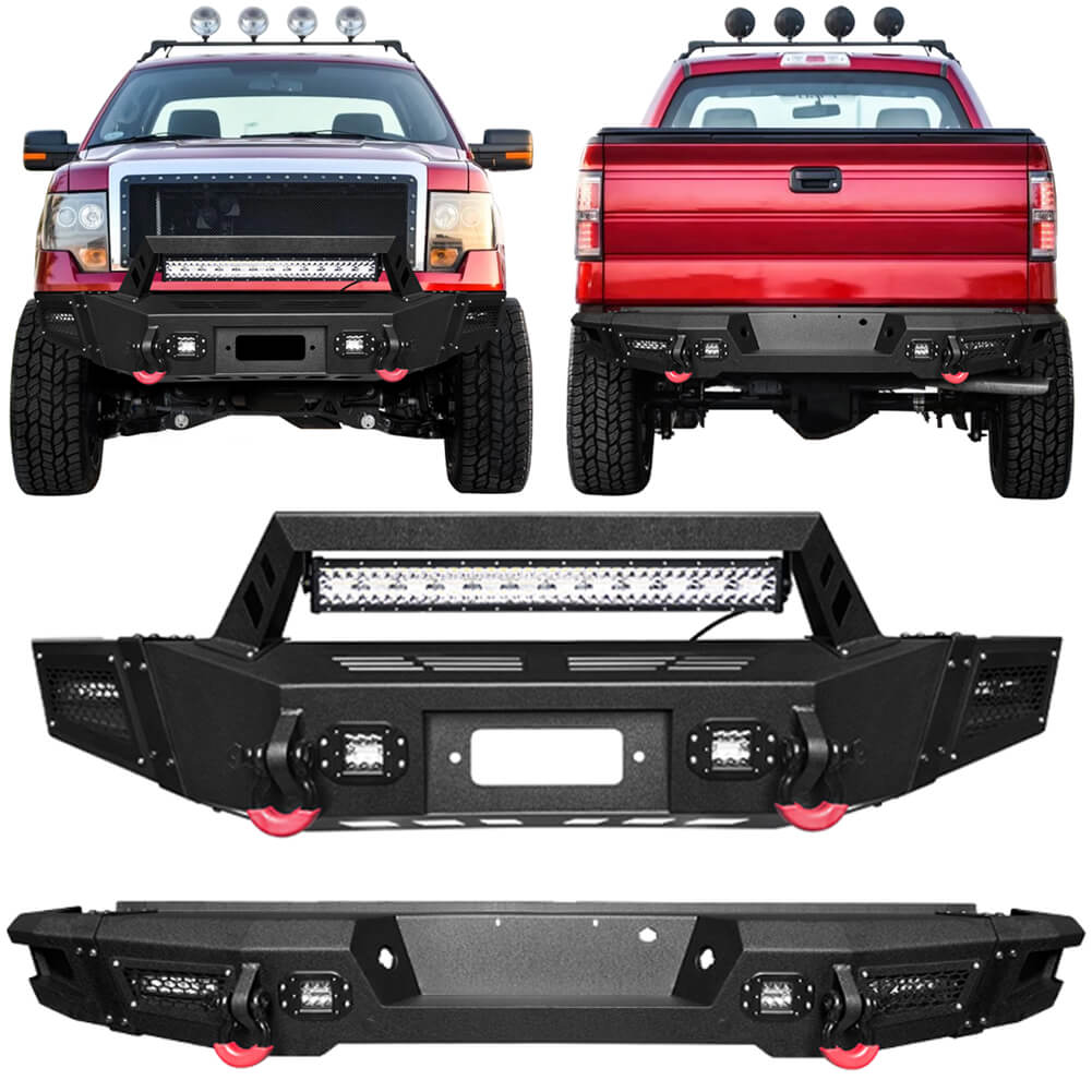 Vijay Front Bumper and Rear Bumper Fits 2009-2014 Ford F150 (Excluding Raptor)