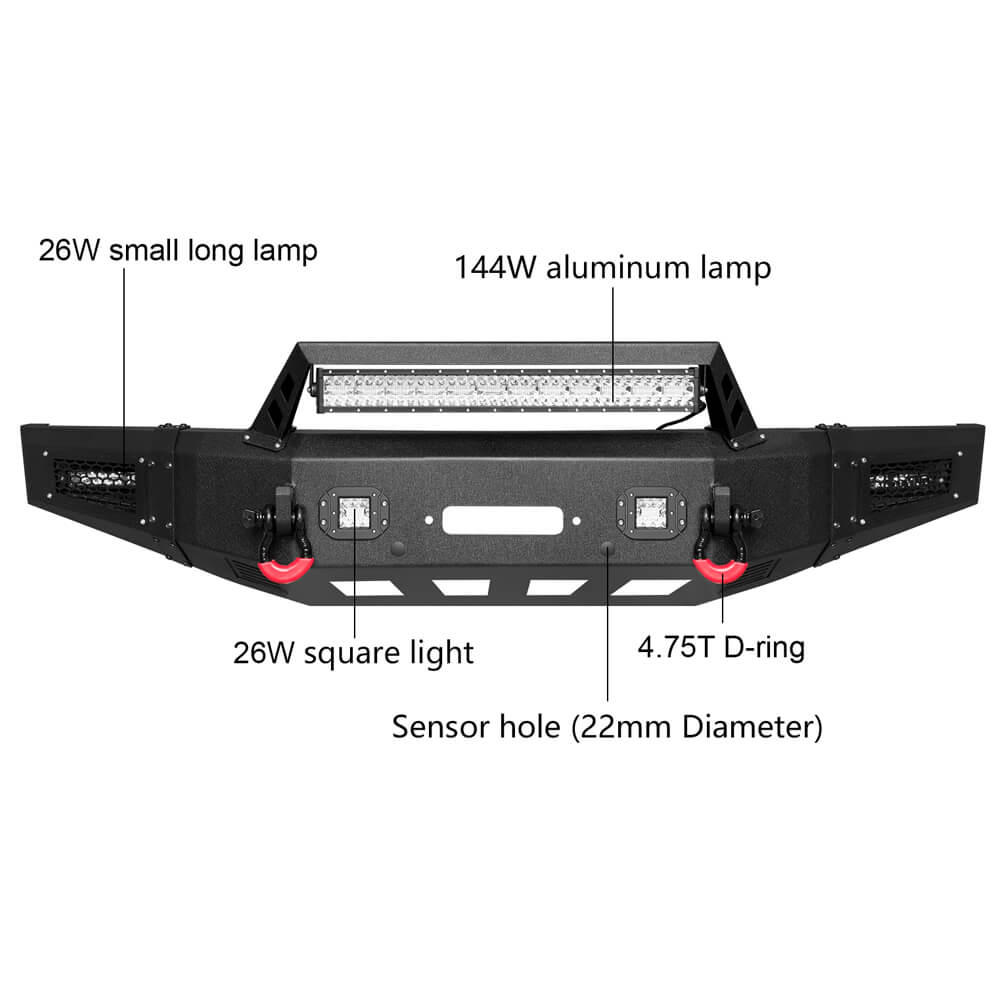 Vijay Front Bumper and Rear Bumper Fits 2015-2017 Ford F150(Excluding Raptor)