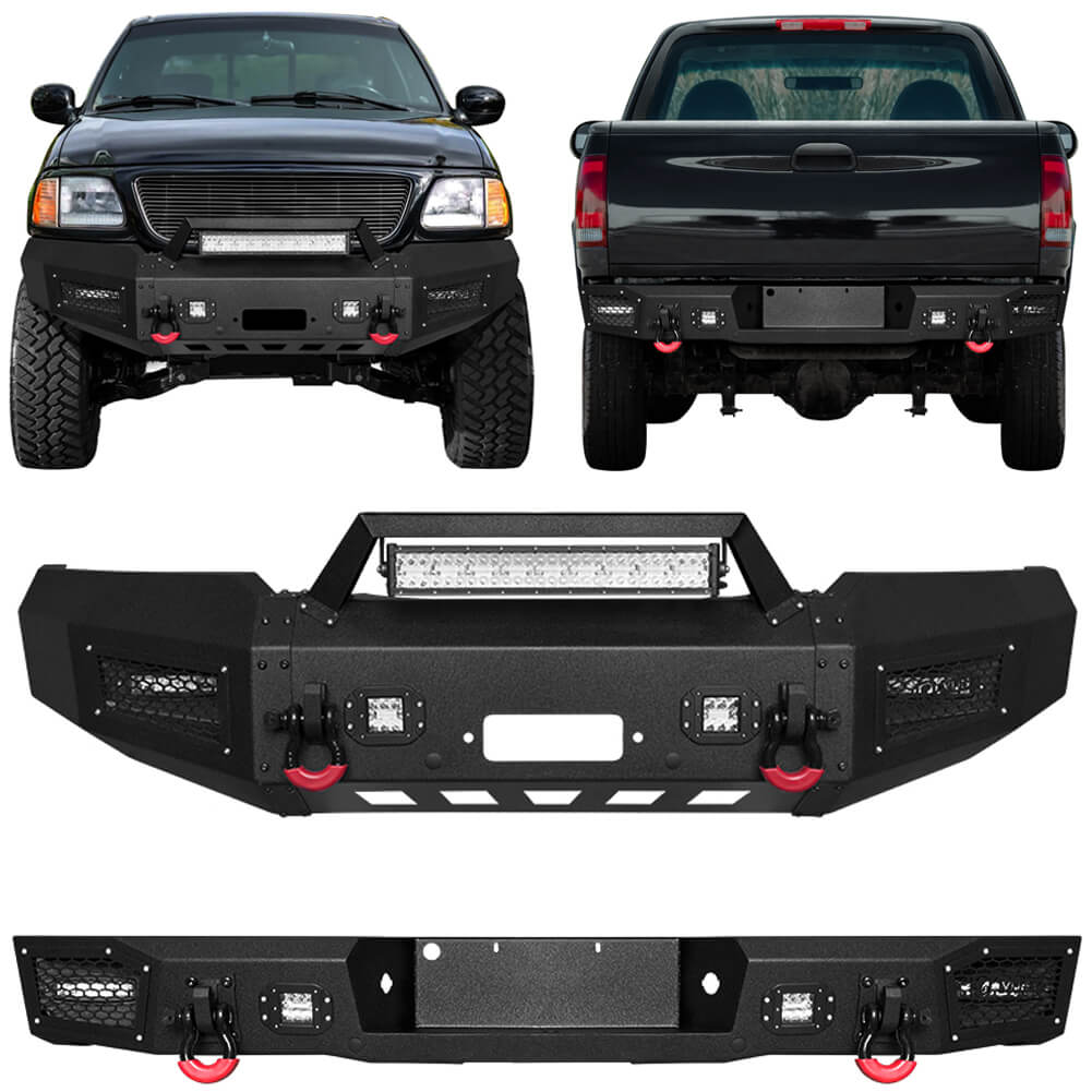 Vijay Front Bumper and Rear Bumper Fits 1997-2003 Ford F150 Extended Cab