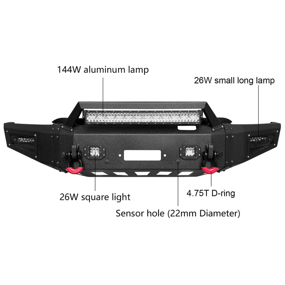 Vijay Front Bumper and Rear Bumper Fits 2021-2023 Ford F150 (Excluding 2022-2023 F150 Lighting EV)