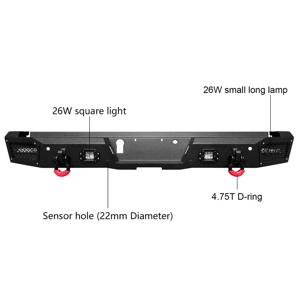 Vijay Front Bumper and Rear Bumper Fits 2021-2023 Ford F150 (Excluding 2022-2023 F150 Lighting EV)