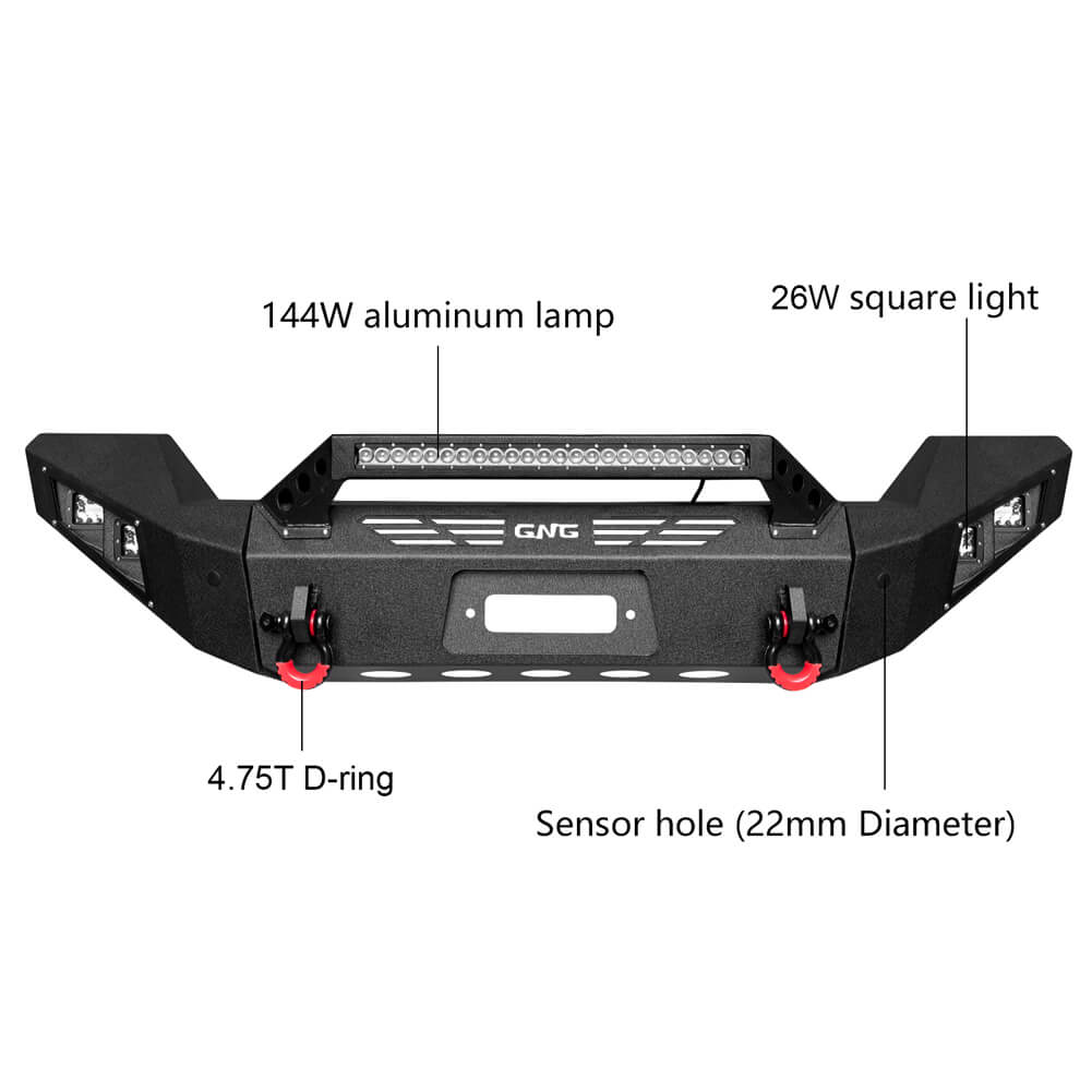 GNG Front and Rear Bumper Fits 2011-2016 Ford F250 F350 F450 Super Duty