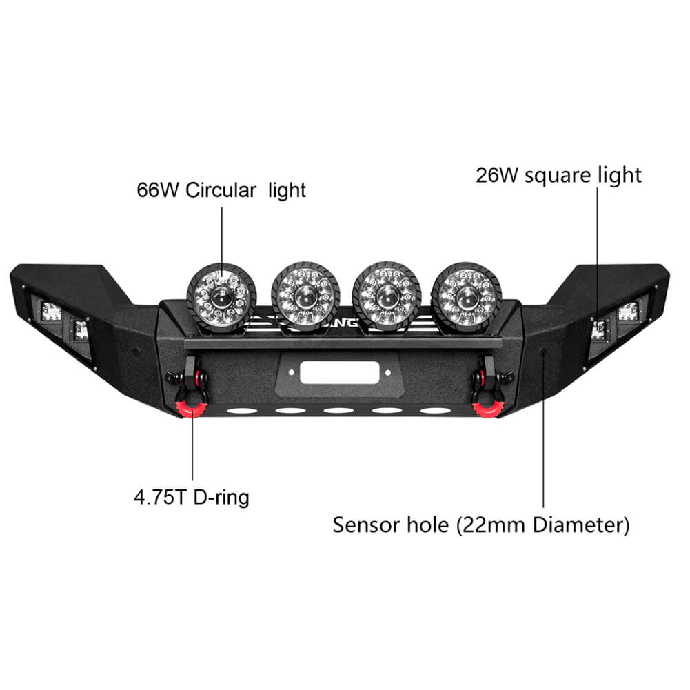 GNG Front and Rear Bumper Fits 2011-2016 Ford F250 F350 F450 Super Duty