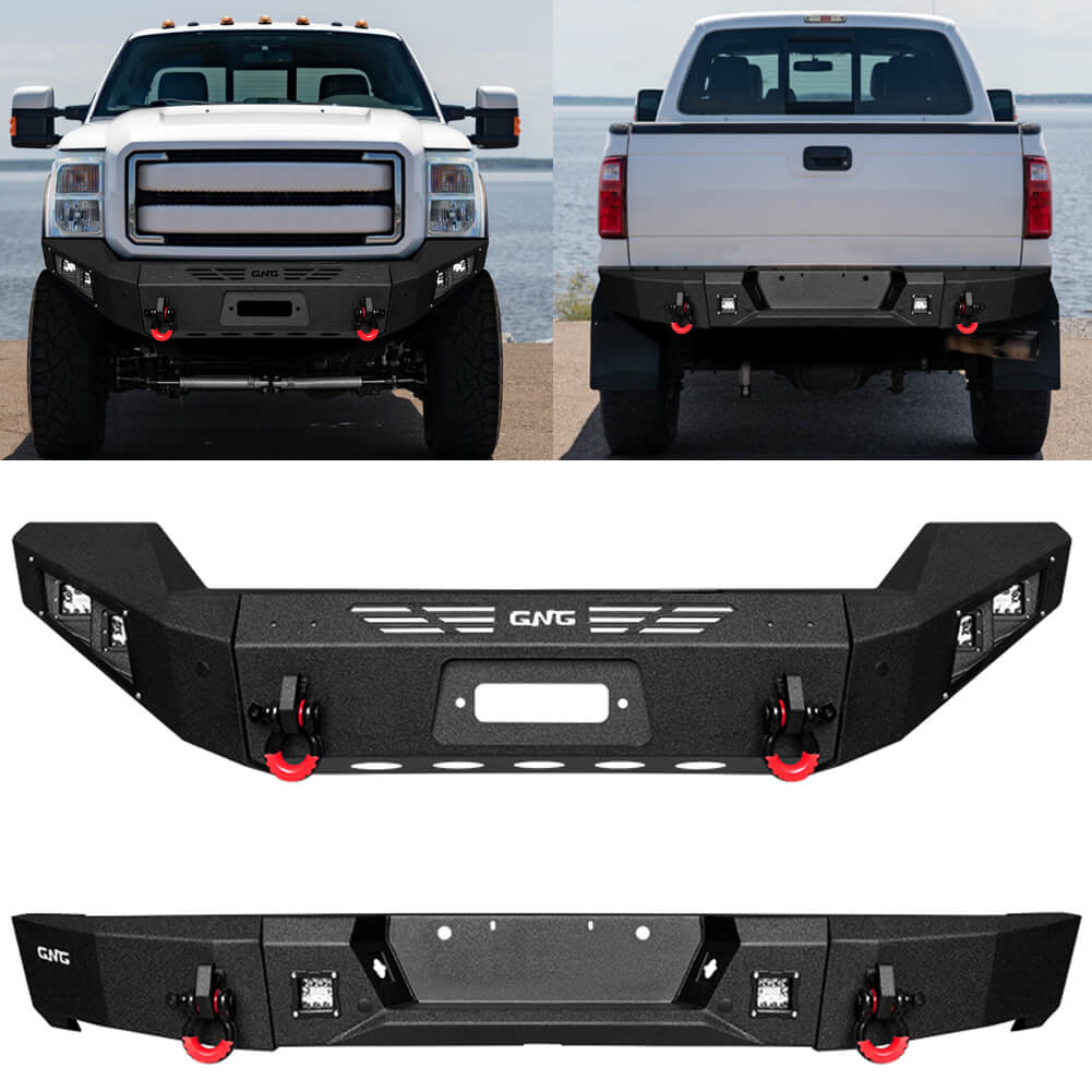 GNG Front and Rear Bumper Fits 2011-2016 Ford F250 F350 F450 Super Duty