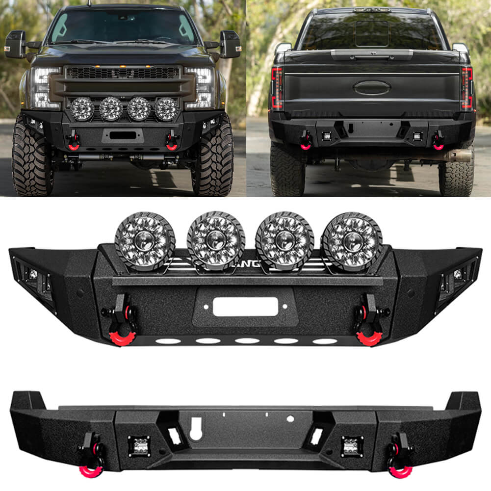 GNG Front and Rear Bumper Fits 2017-2022 Ford F250 F350 F450 Super Duty