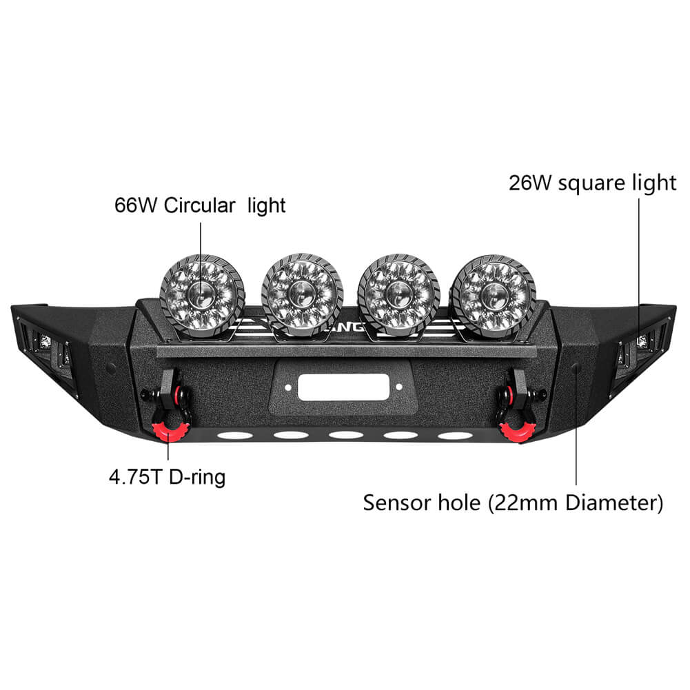 GNG Front and Rear Bumper Fits 2017-2022 Ford F250 F350 F450 Super Duty