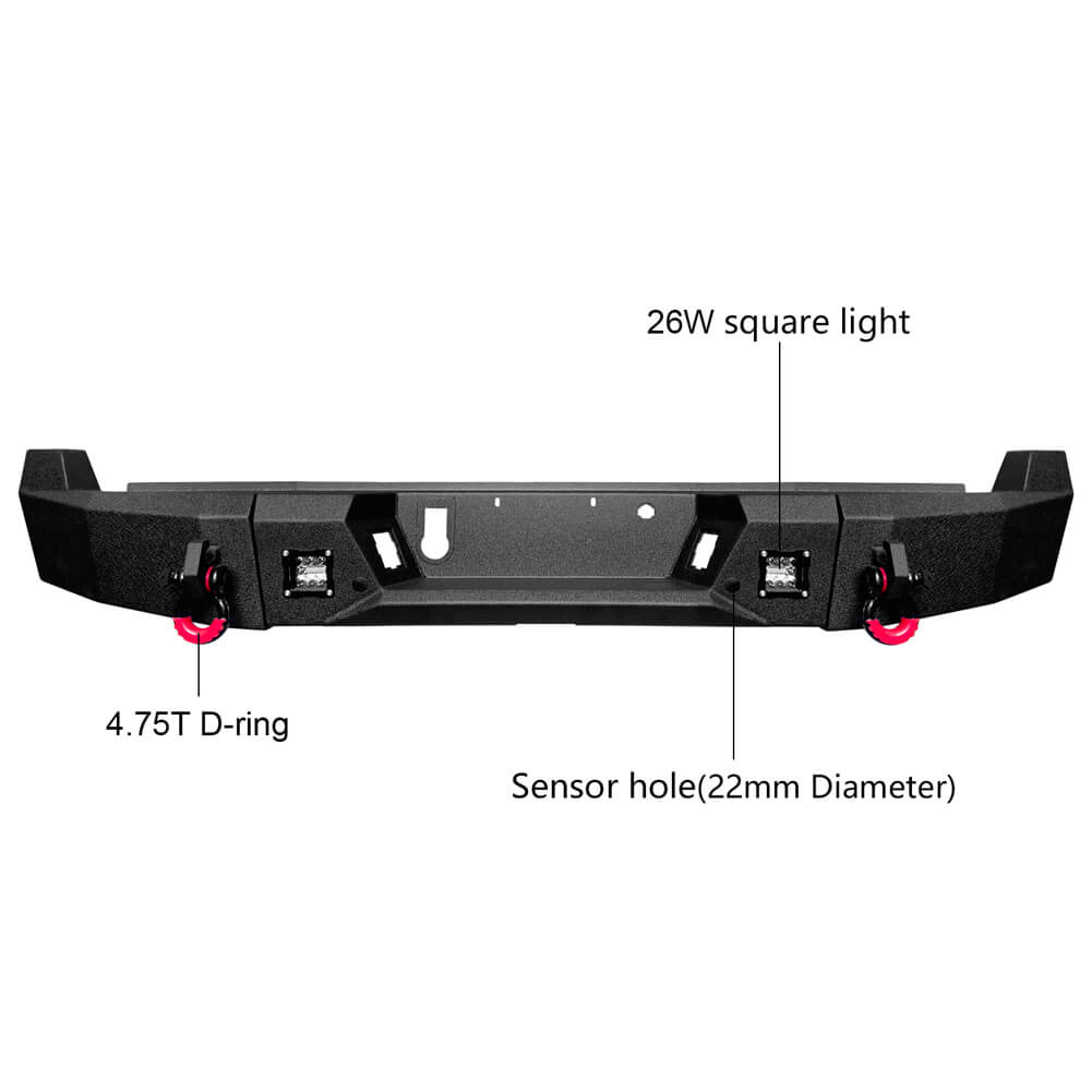 GNG Front and Rear Bumper Fits 2017-2022 Ford F250 F350 F450 Super Duty